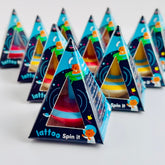 Traditional Indian wooden spinning tops.Handcrafted lattoo toy set of 10 for kids.